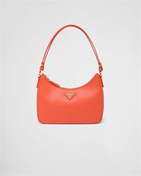 prada handbags orange leather